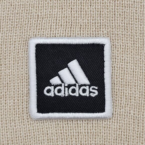 Adidas Mens Womens Aeroready Beanie Alumina Beige Wide Cuff Fold One Size - Picture 2 of 8